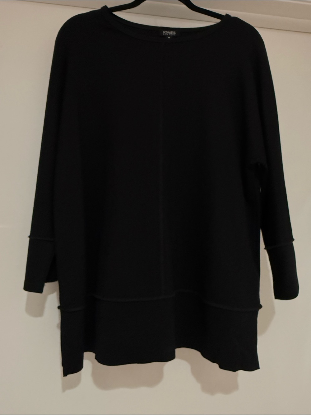 Jones New York Black Long Sleeve Tunic Top